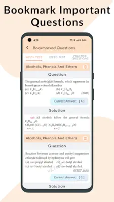 CHEMISTRY - 36 YEAR NEET PAPER android App screenshot 1